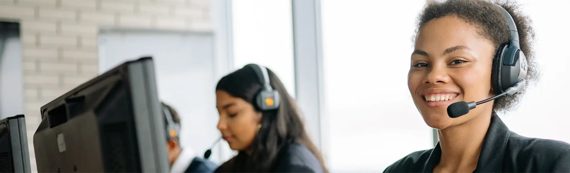 Call Centre Agents Working in an Office