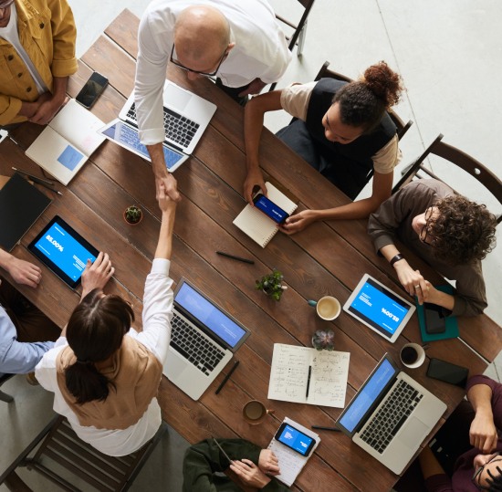 Business people Shaking Hands During a Meeting